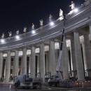 Trabalho da ACEA na colunata da praça São Pedro. (Vatican Media)